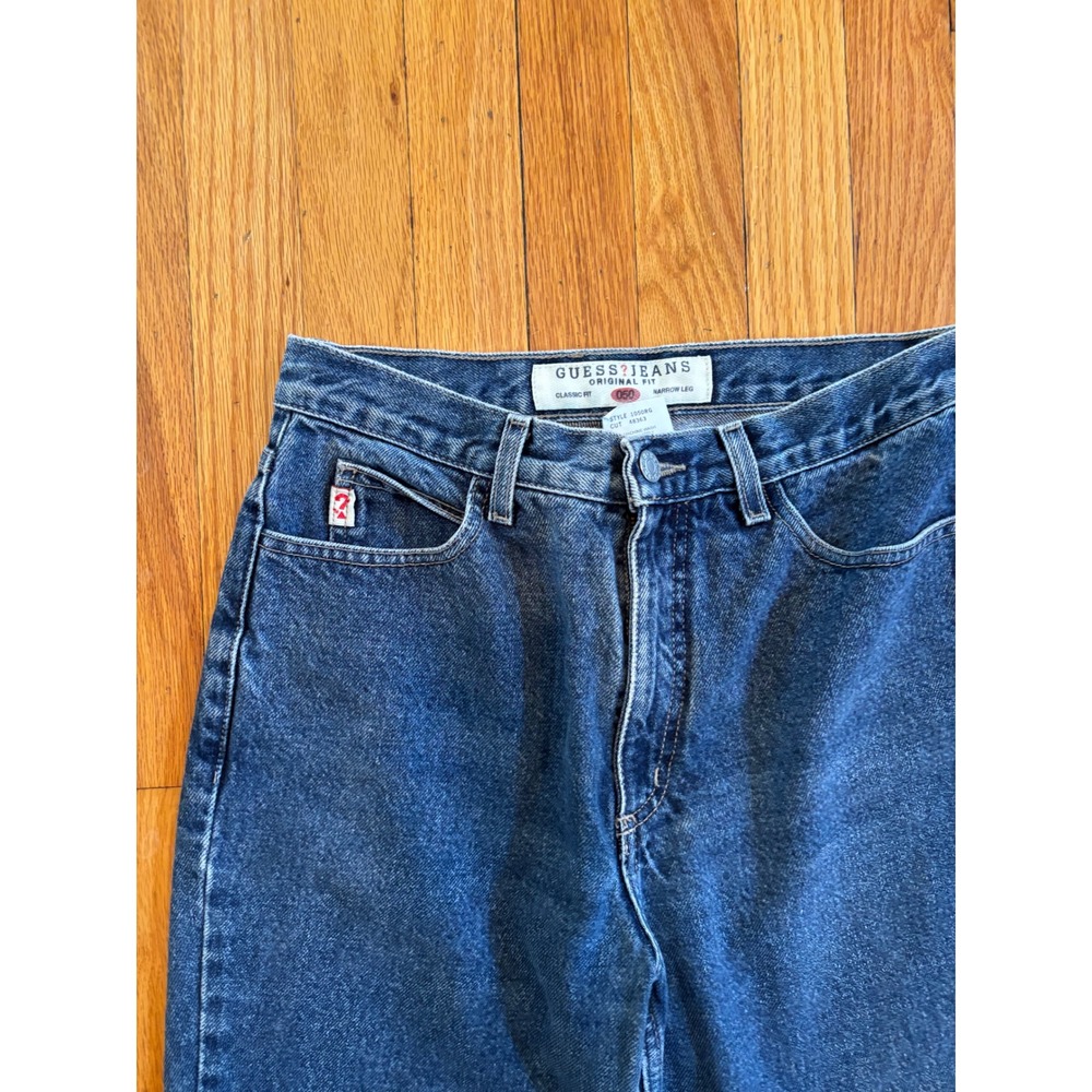 Guess Jeans Original Fit Vintage Classic High Waist Dark Wash Size 29 - Picture 2 of 7